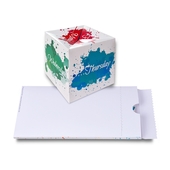 Pop-up Cube Mailing mit Aufreißverpackung 