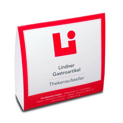 Tischaufsteller - Satteldachaufsteller