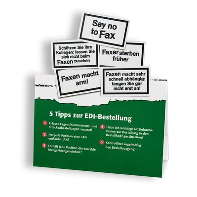 Aufsteller mit Konturstanzung