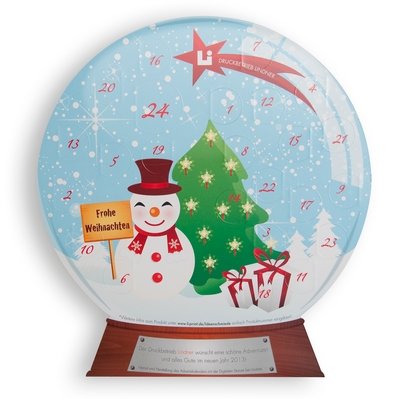 Adventskalender Schneekugel