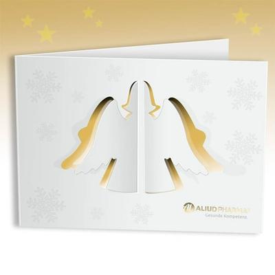 Weihnachtsklappkarte mit Engel