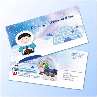 Design-Großpostkarte - Karte mit Türchen Iglu