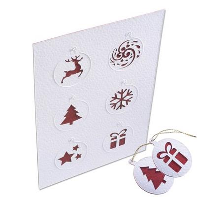Weihnachtskarte Christbaumschmuck