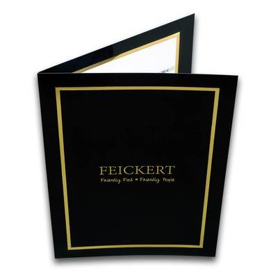 Speisekarte mit Heißfolienveredelung