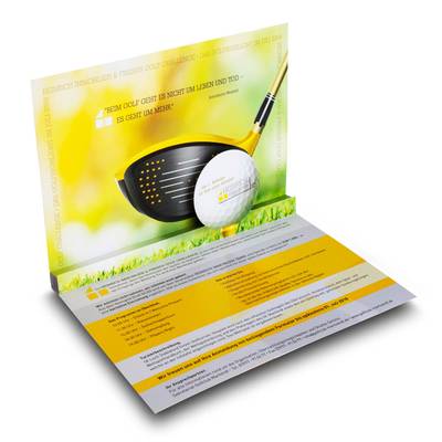 3D Pop-up Karte A5 Golfkarte