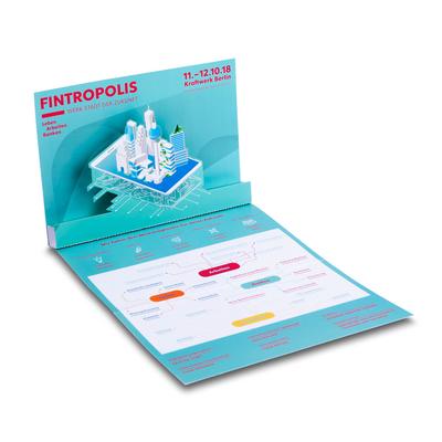 3D Pop-up Karte A5 6-seitig 