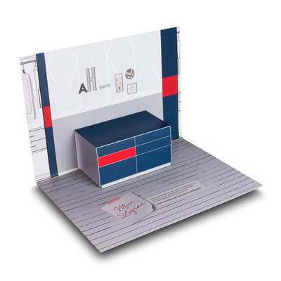 3D Pop-up Karte A5 Möbelhersteller