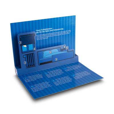3D Pop-up Karte DIN A5 gesunder Schlaf