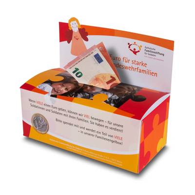 Spendenbox mit Rückwand