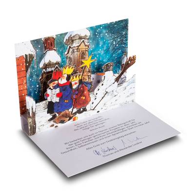 Weihnachtskarte mit 3D Pop-up 