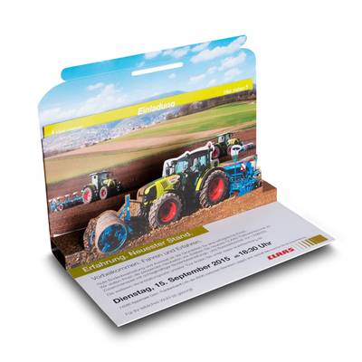 Pop-up 3D Selfmailer mit Einsteckfach