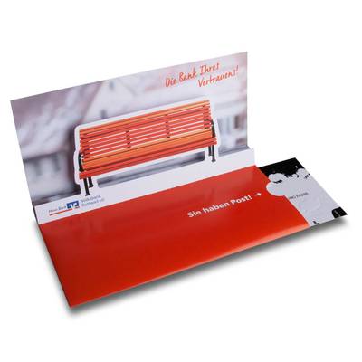 3D Pop-up Karte Bank des Vertrauens