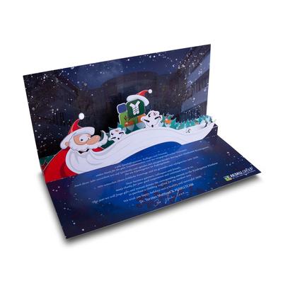 Pop-Up Karte Weihnachtscartoon