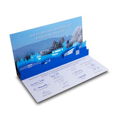 3D Pop-up Karte DIN lang - Weihnachtskarte