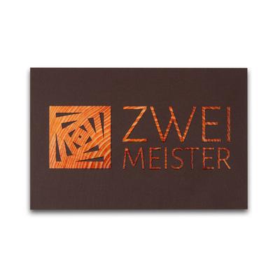 Visitenkarte mit Holzstruktur