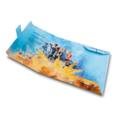 Selfmailer Folder mit Konturstanzung