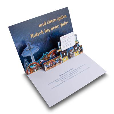 Neujahrskarte 3D Pop-up-Karte Schausteller