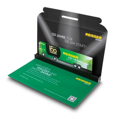 Jubiläums-Mailing als Pop-up