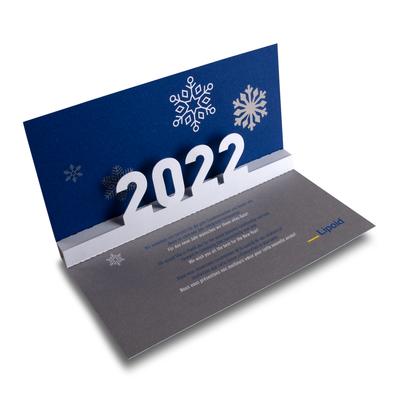 Pop-up 3D Jahreswechsel Schneeflocke