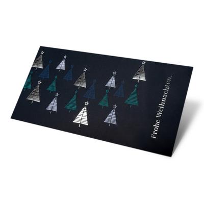 Weihnachtskarte mit Heißfolie