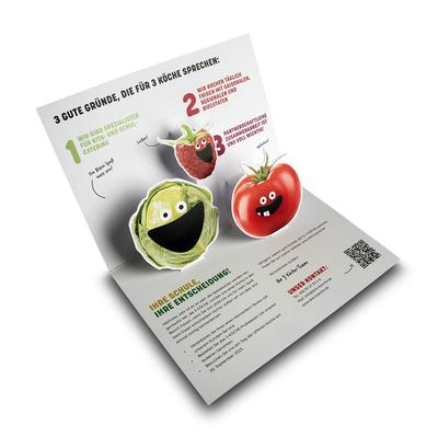 3D Pop-up Karte 3 Köche
