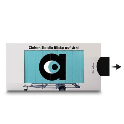 Lamellenkarte Außenwerbung
