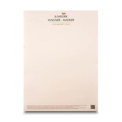 Juwelier-Briefbogen Heißfolie Gold