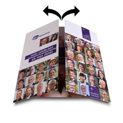 Endlosfaltkarte quadratisch Diakonie