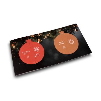 Weihnachtsklappkarte zum Ausbrechen