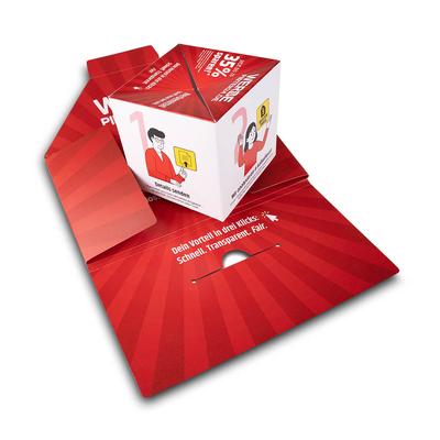 Springwürfel als Mailing drei Klicks