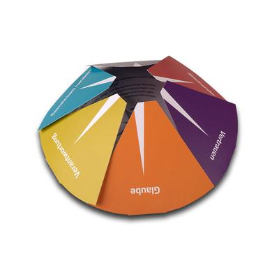 Klappkarte in Kompassform