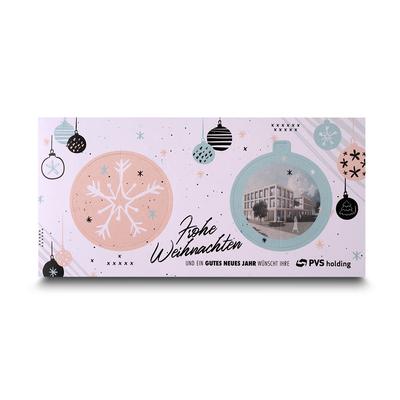 Karte-Weihnachtskugeln zum Rausbrechen