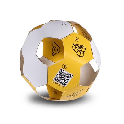3D-Fußball A3 Bastelbogen Jahresauftakt