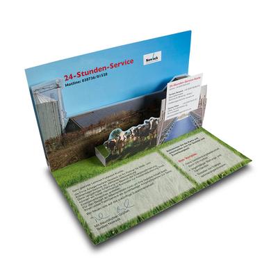 3D Popup-Karte mit Telefonkarte Anlagentechnik