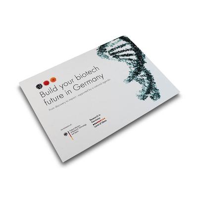 DIN A5 QUER 3D Pop-up Karte Biotech Germany