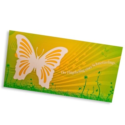 Design-Großpostkarte - Karte mit Türchen Schmetterling