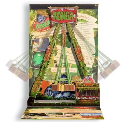 Konga Schaukel 3D Pop-UP Bewerbungsmappe