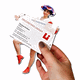 Messekarte mit Gardemädchen Pop-up