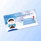 Design-Großpostkarte - Karte mit Türchen Iglu