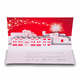 Weihnachtskarte mit Häuser Silhouette