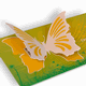 Design-Großpostkarte - Karte mit Türchen (Schmetterling)